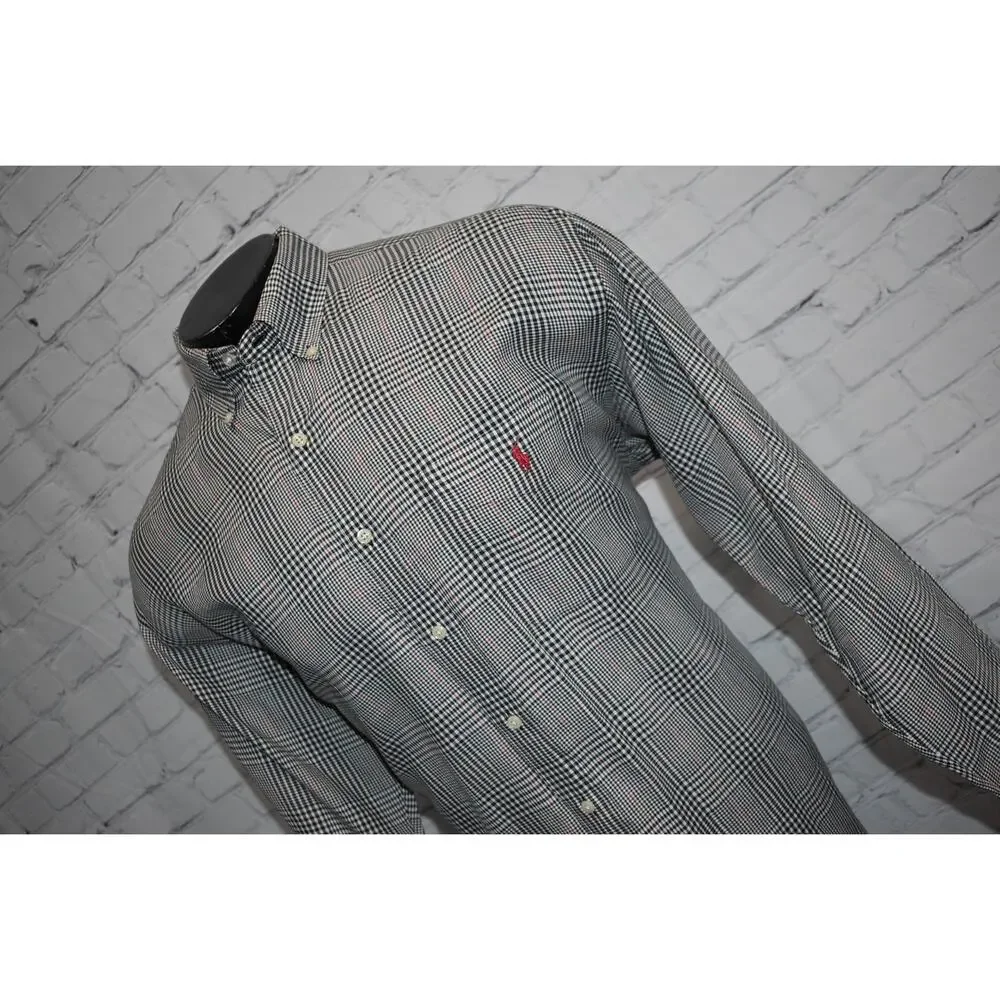 Vintage Polo Ralph Lauren Dress Shirt Men Size Large Glen Prince of Whales Check - Picture 8 of 9